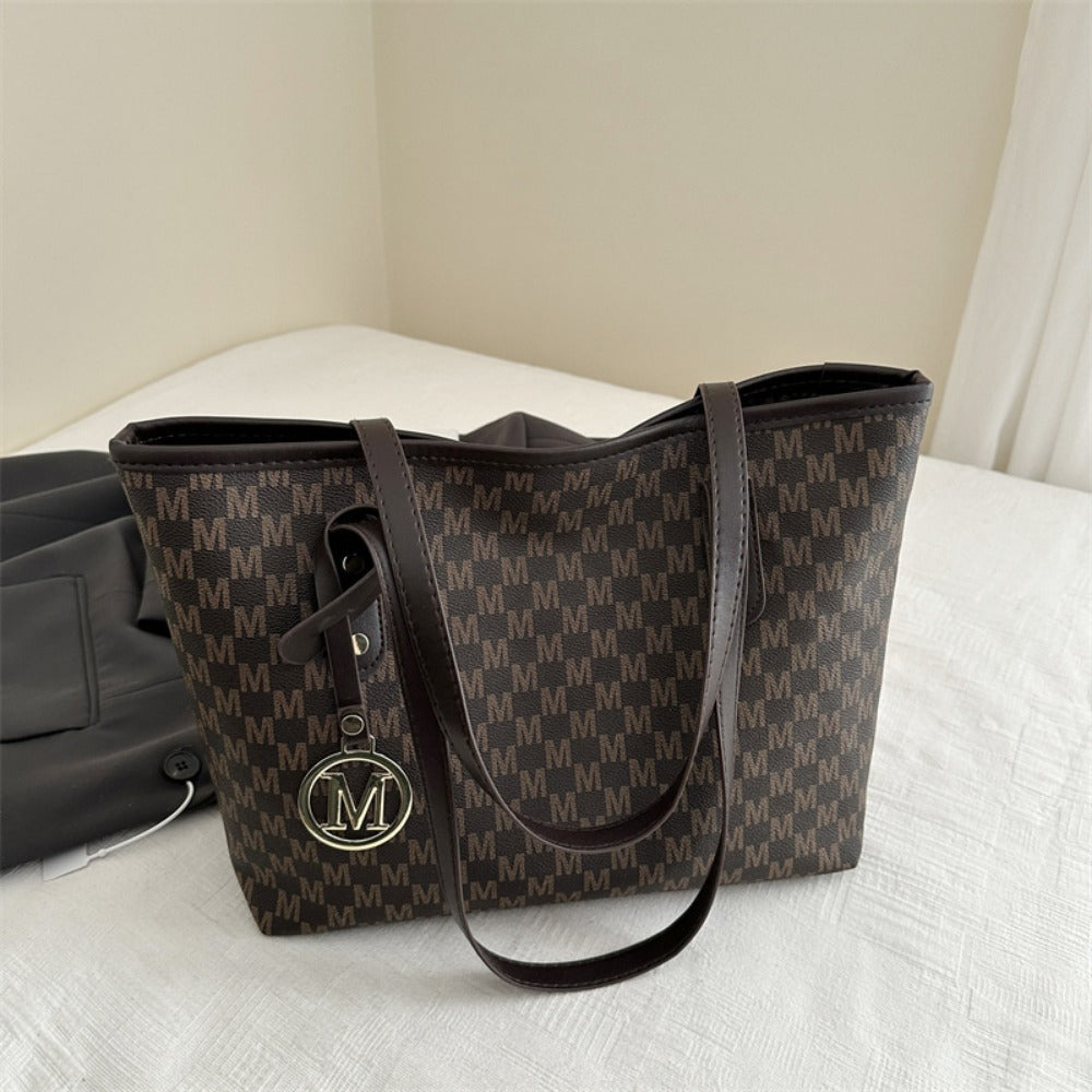 Tote Bag for Women – Large Capacity, Checkered Large Capacity Retro Plaid – detail view 6