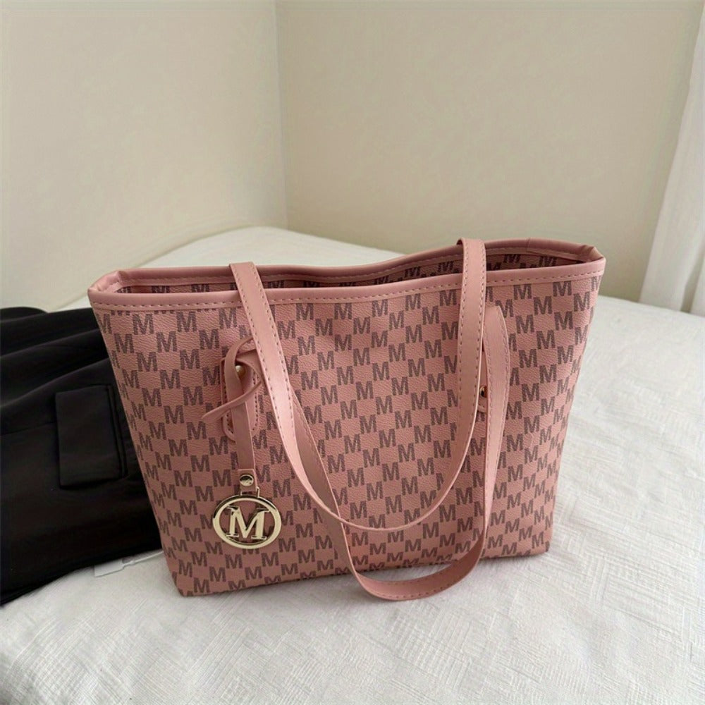 Tote Bag for Women – Large Capacity, Checkered Large Capacity Retro Plaid – detail view 9