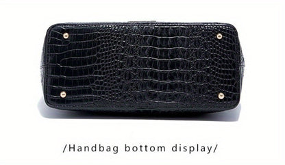 Tote Bag for Women – Large Capacity, Crocodile Pattern Two Piece Set – detail view 33