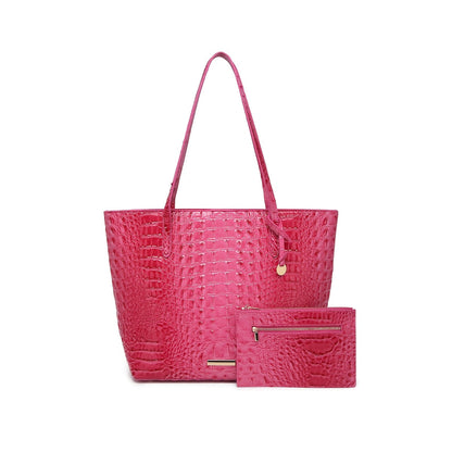 Tote Bag for Women – Large Capacity, Crocodile Pattern Two Piece Set – detail view 37