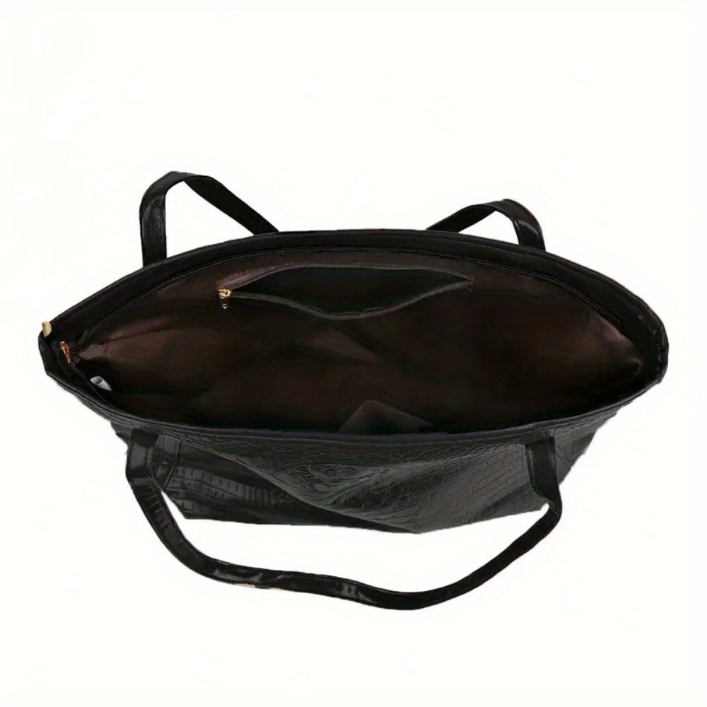 Tote Bag for Women – Large Capacity, Crocodile Print Large Capacity Scratch – detail view 14