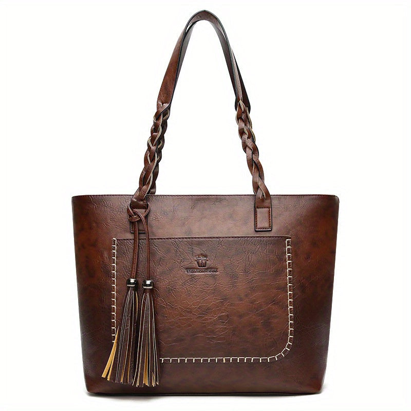 Tote Bag for Women – Large Capacity, Fringe Large Capacity Minimalist Boho – detail view 18
