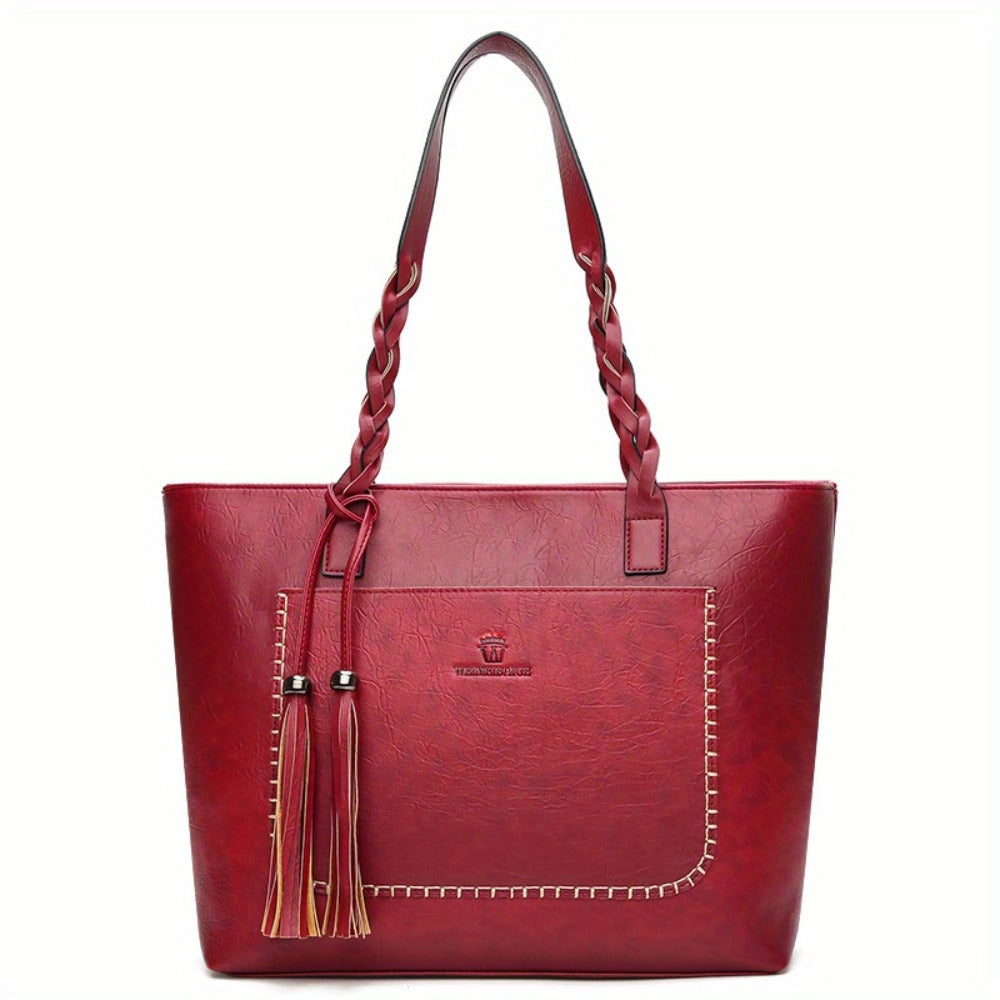 Tote Bag for Women – Large Capacity, Fringe Large Capacity Minimalist Boho – detail view 2