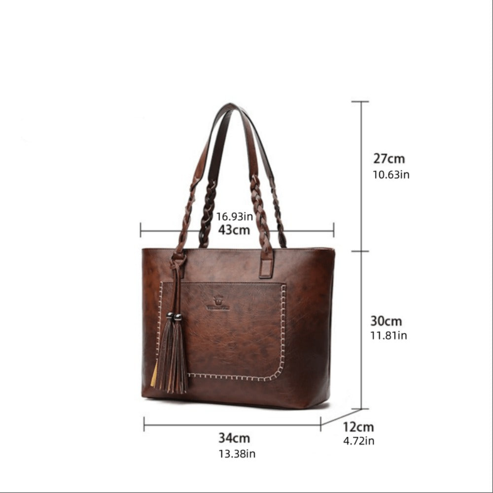 Tote Bag for Women – Large Capacity, Fringe Large Capacity Minimalist Boho – detail view 3