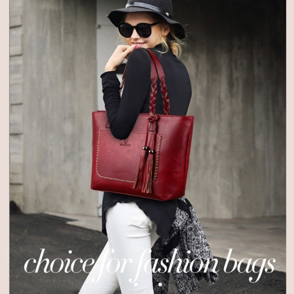 Tote Bag for Women – Large Capacity, Fringe Large Capacity Minimalist Boho – detail view 5
