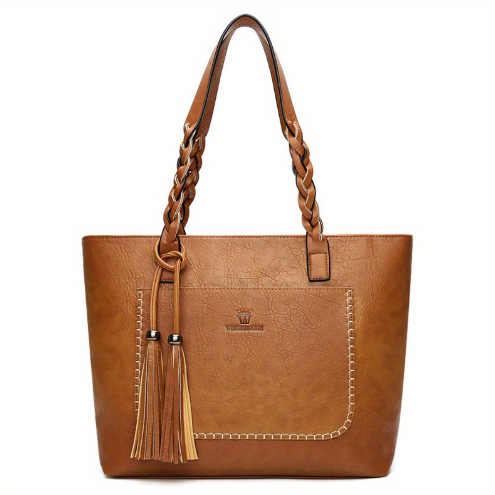 Tote Bag for Women – Large Capacity, Fringe Large Capacity Minimalist Boho – detail view 6