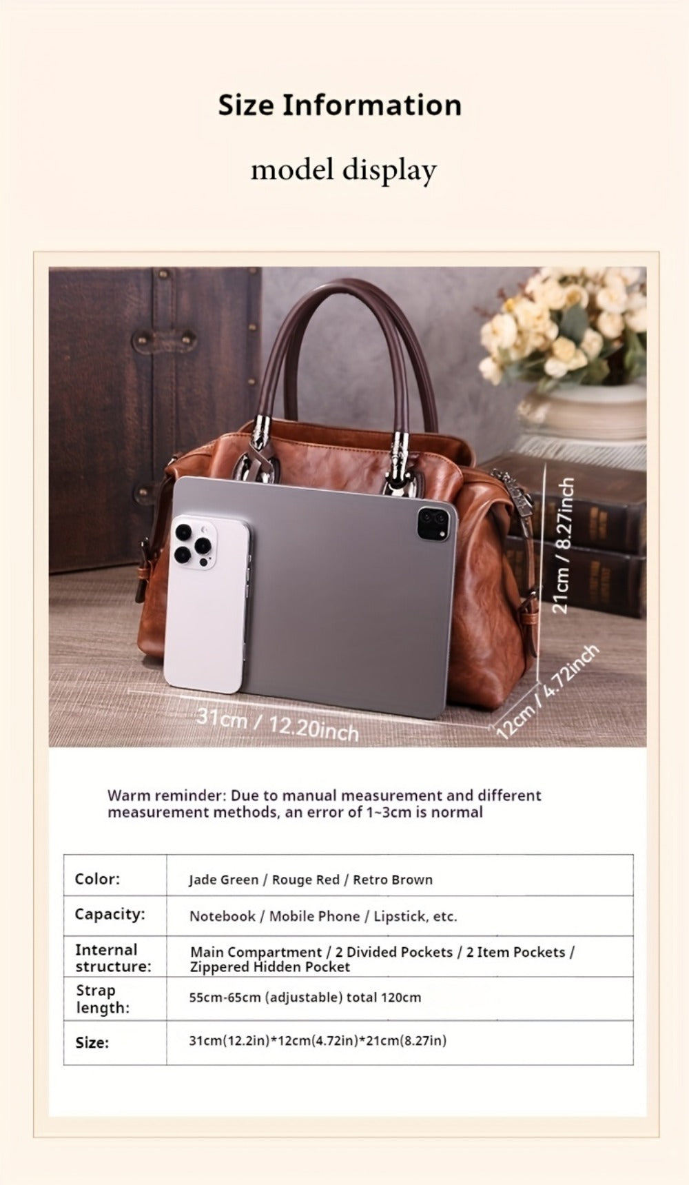 Tote Bag for Women – Large Capacity, for Work – detail view 25