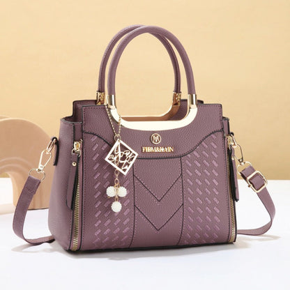 Tote Bag for Women – Large Embroidery Thread Texture Vintage – front view