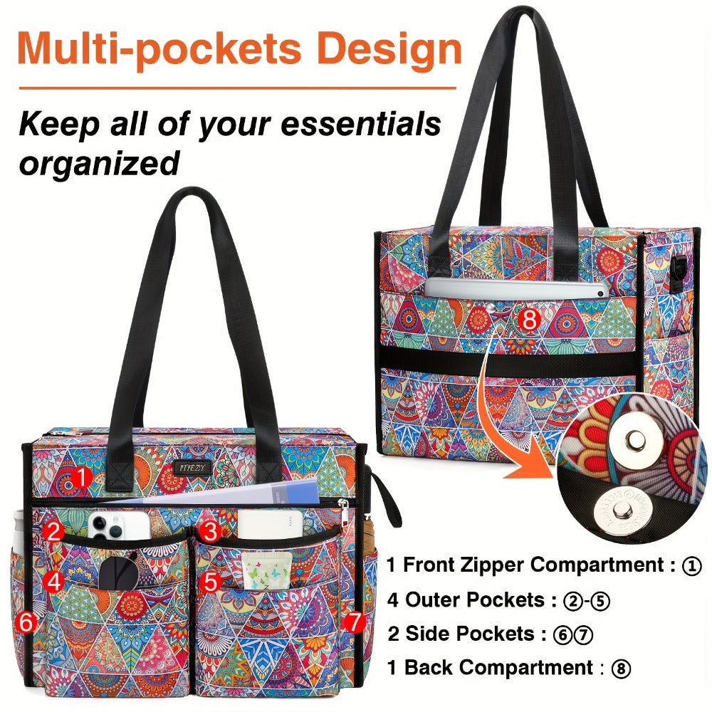 Tote Bag for Women – Multi-Pocket, for Work – detail view 3