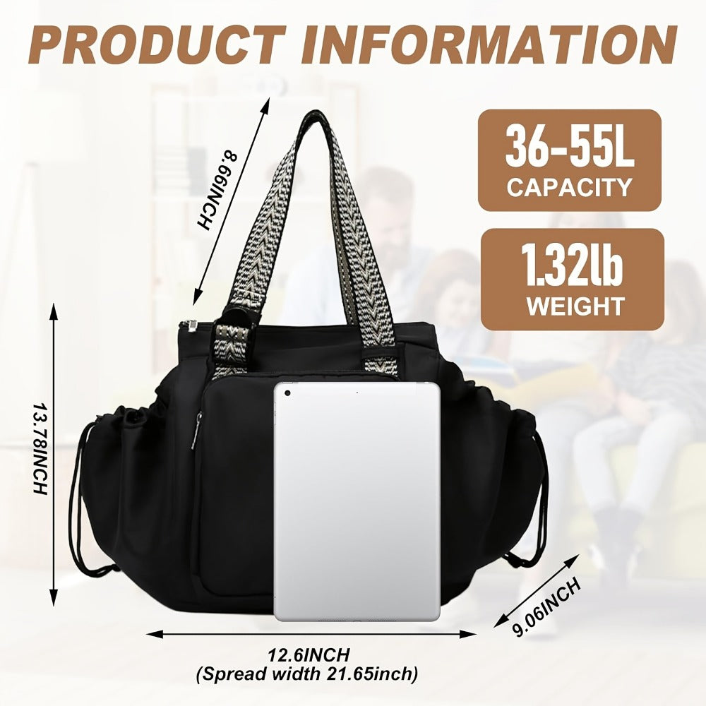Tote Bag for Women – Nylon, Foldable, Lightweight, Adjustable Strap – detail view 5