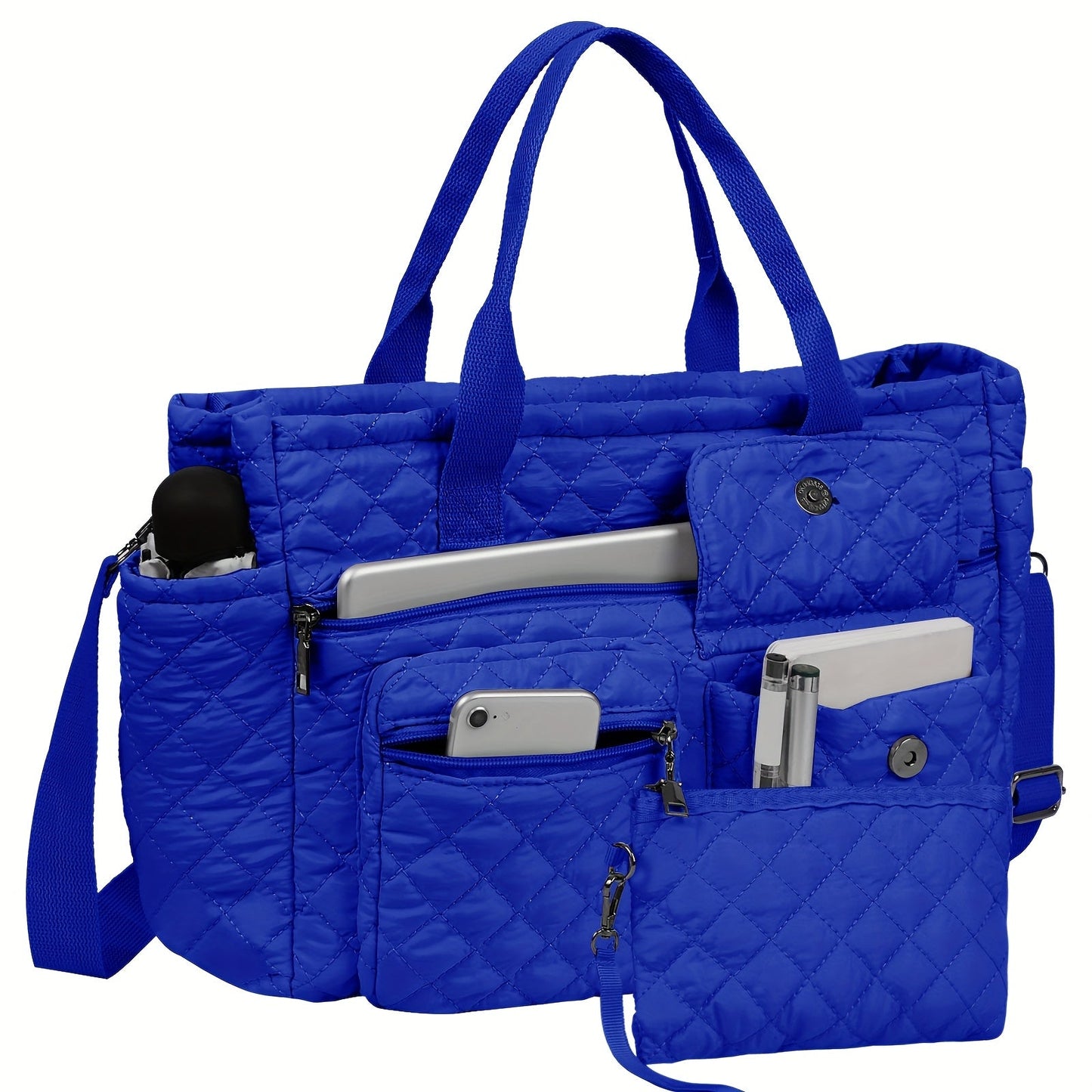 Tote Bag for Women – 6 Colors, Nylon, Quilted, Adjustable Strap – detail view 16