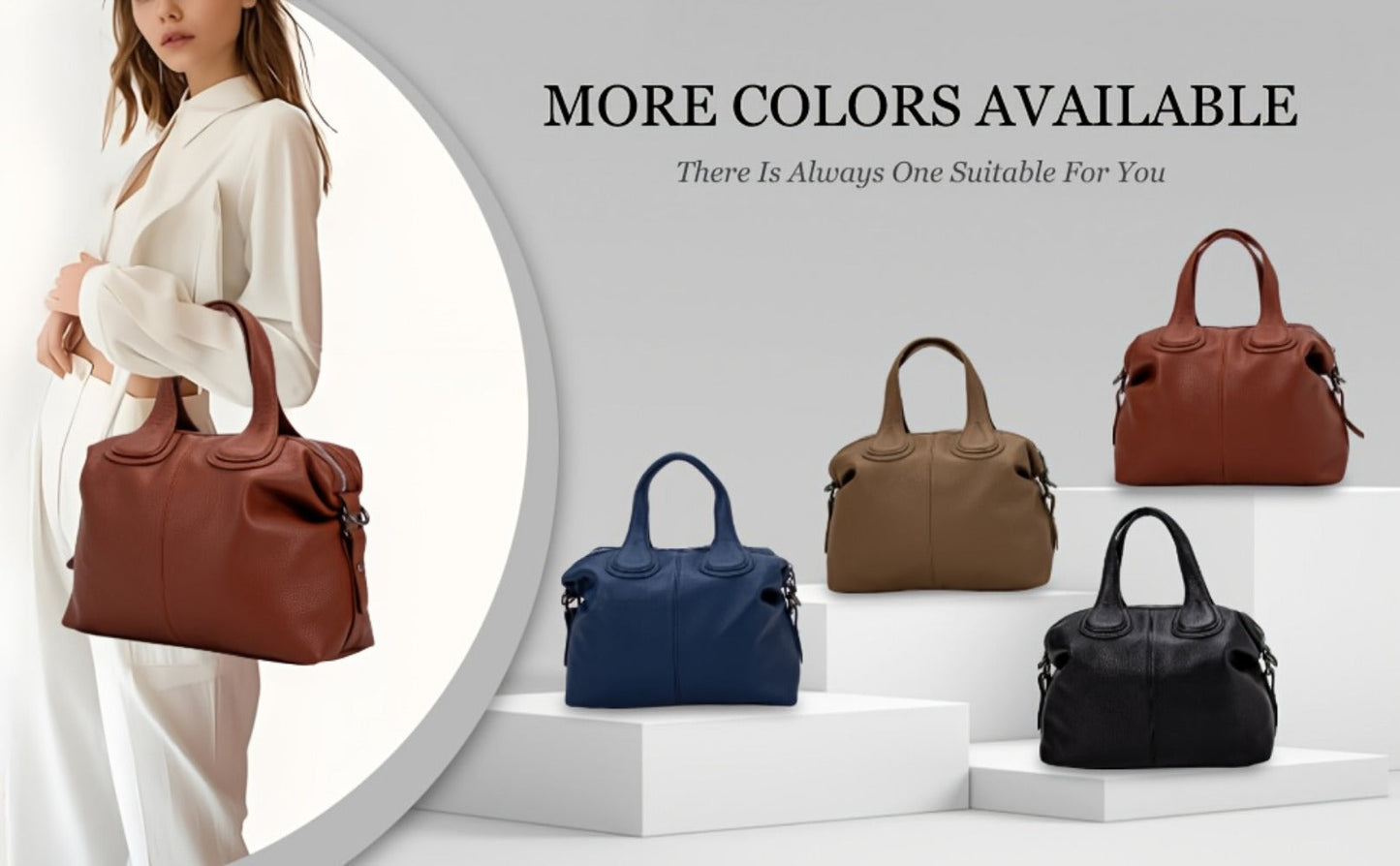 Tote Bag for Women – PU Leather, for Travel & Work – detail view 24