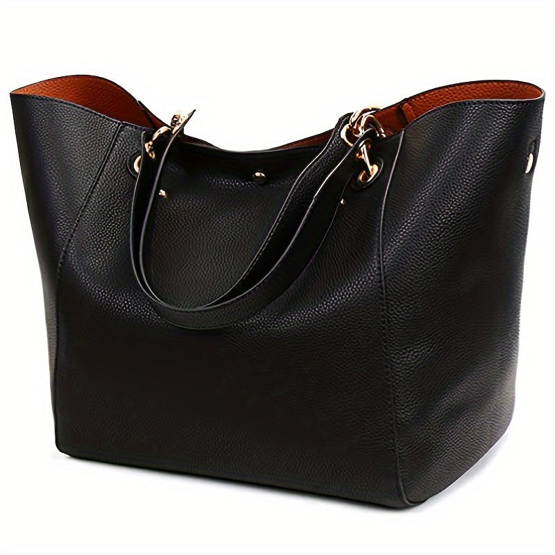Tote Bag for Women – PU Leather, Large Capacity, for Travel & Work – detail view 4