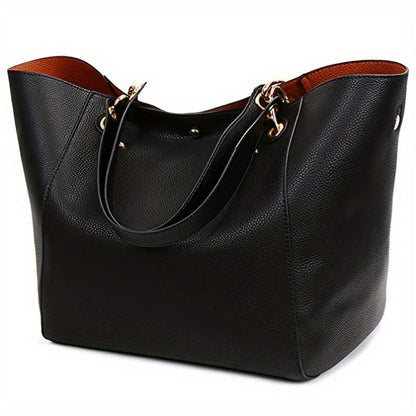 Tote Bag for Women – PU Leather, Large Capacity, for Travel & Work – front view