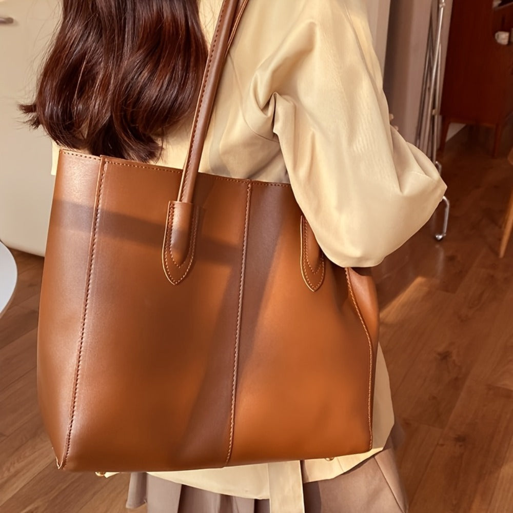 Tote Bag for Women – PU Leather, Large Capacity, for Travel & Work – detail view 3