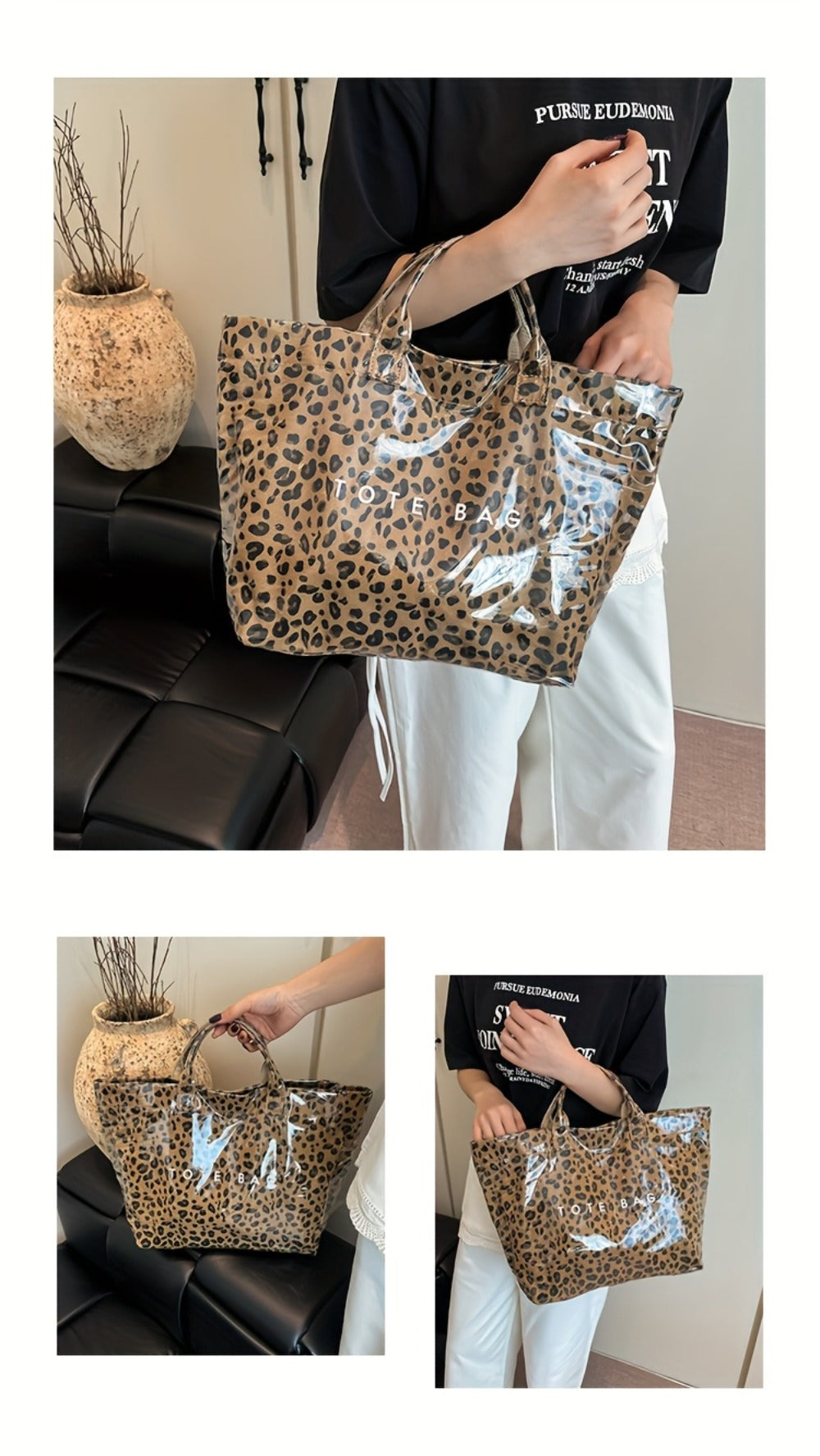 Tote Bag for Women – PU Leather, Large Capacity, for Travel – detail view 19