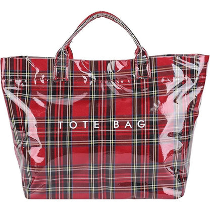 Tote Bag for Women – PVC, Christmas Plaid Pvc Zipper Holiday – detail view 8