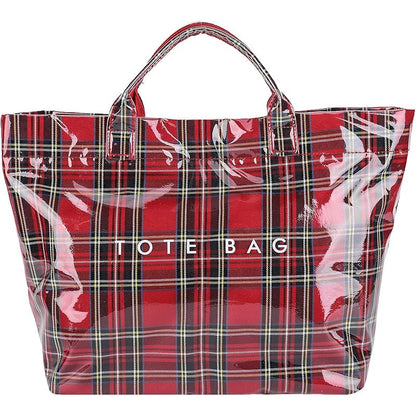 Tote Bag for Women – PVC, Christmas Plaid Pvc Zipper Holiday – detail view 15