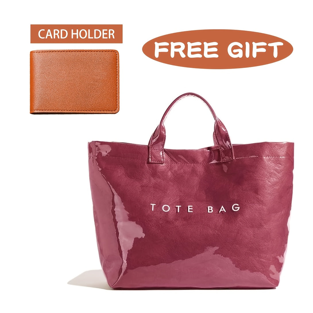 Tote Bag for Women – 9 Colors, PVC, for Travel & Work – detail view 5