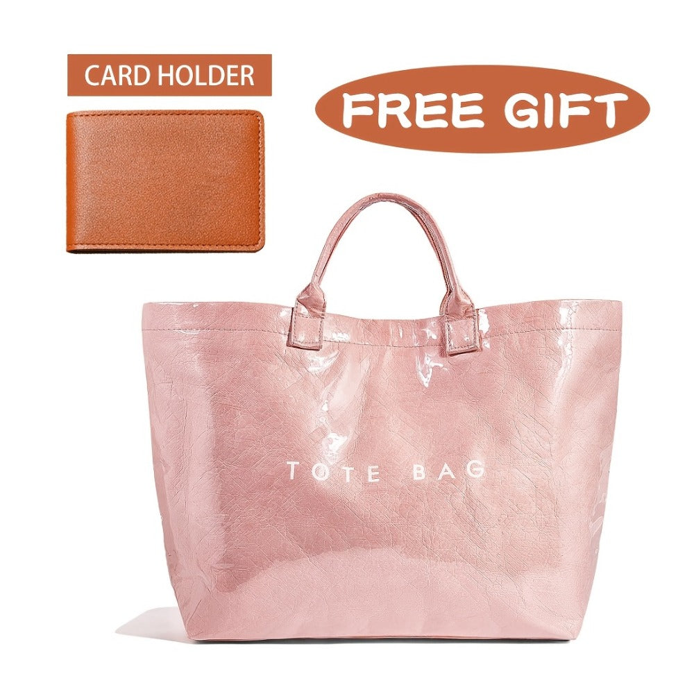Tote Bag for Women – 9 Colors, PVC, for Travel & Work – detail view 12