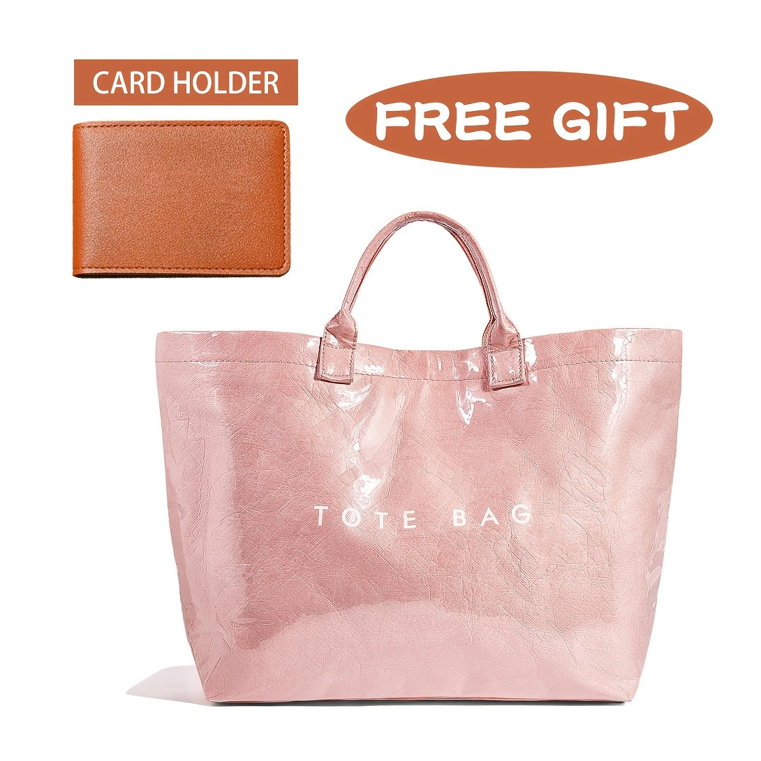 Tote Bag for Women – 9 Colors, PVC, for Travel & Work – front view - product view 27
