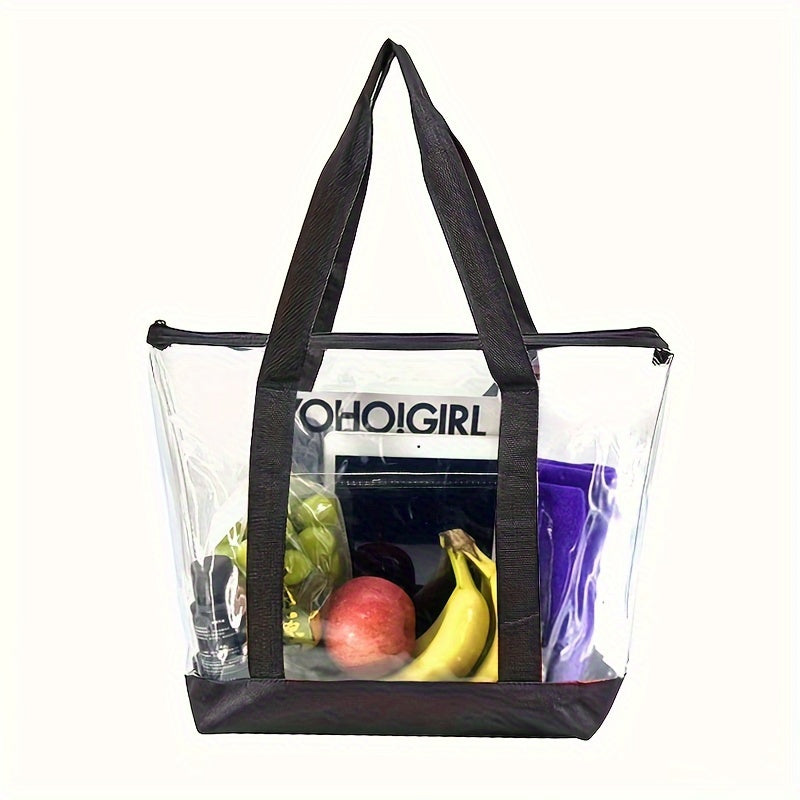 Tote Bag for Women – PVC, Clear, Transparent, for Travel – front view - product view 6