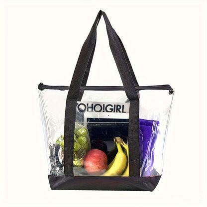 Tote Bag for Women – PVC, Clear, Transparent, for Travel – front view - product view 6