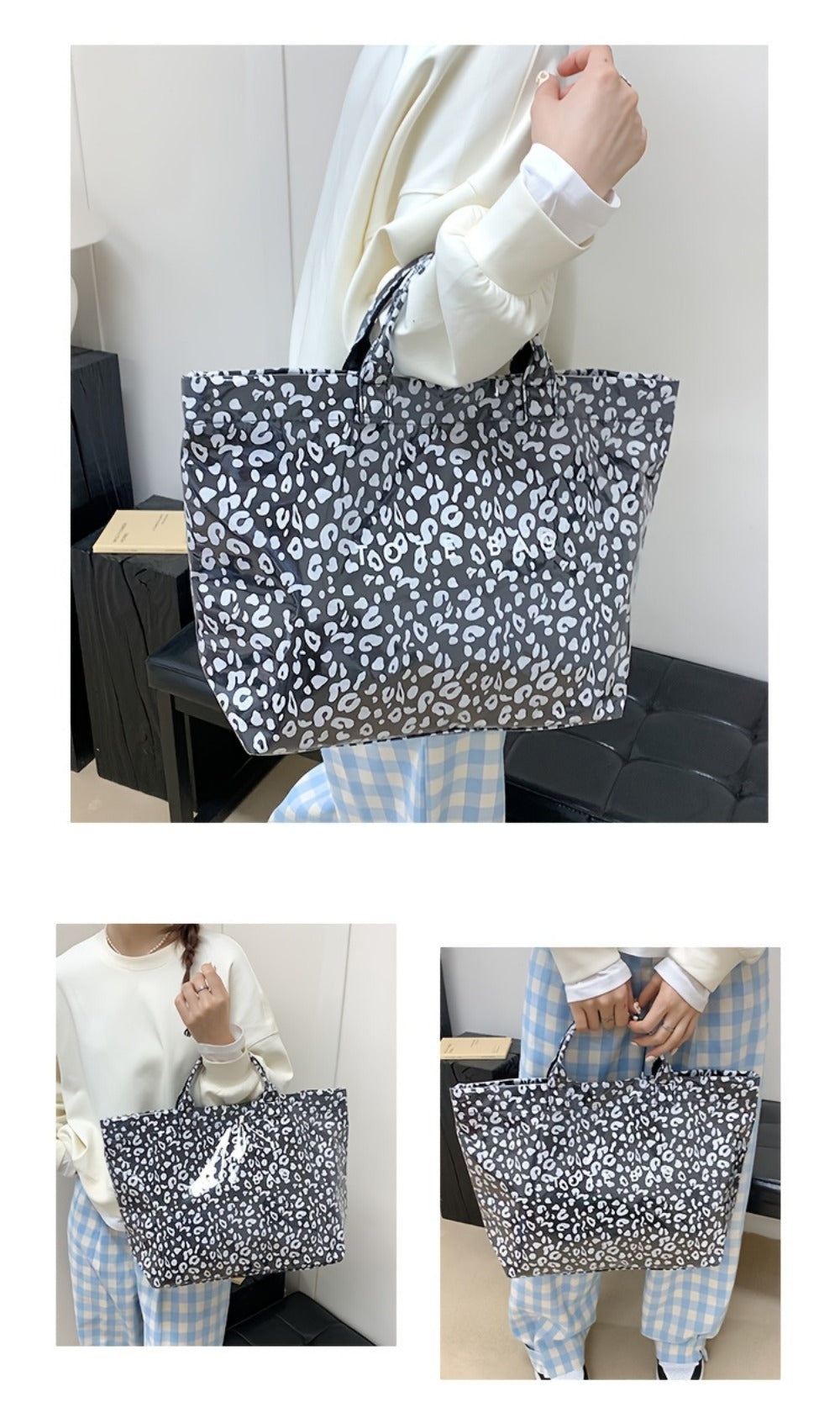 Tote Bag for Women – PVC, Large Capacity, for Travel & Work – detail view 19