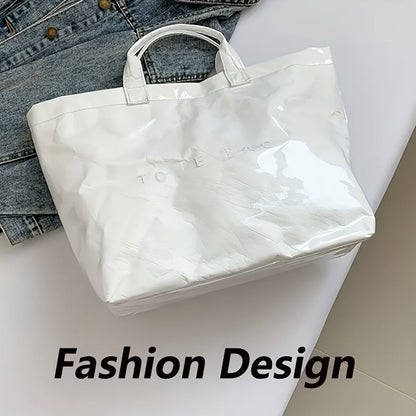 Tote Bag for Women – PVC, Large Capacity, Waterproof, for Travel & Work – detail view 18