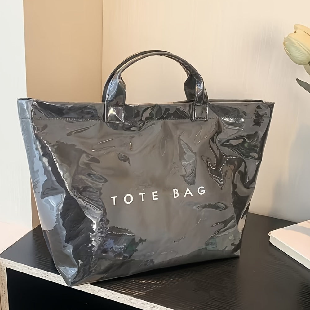 Tote Bag for Women – PVC, Large Capacity, Waterproof, for Travel & Work – detail view 25