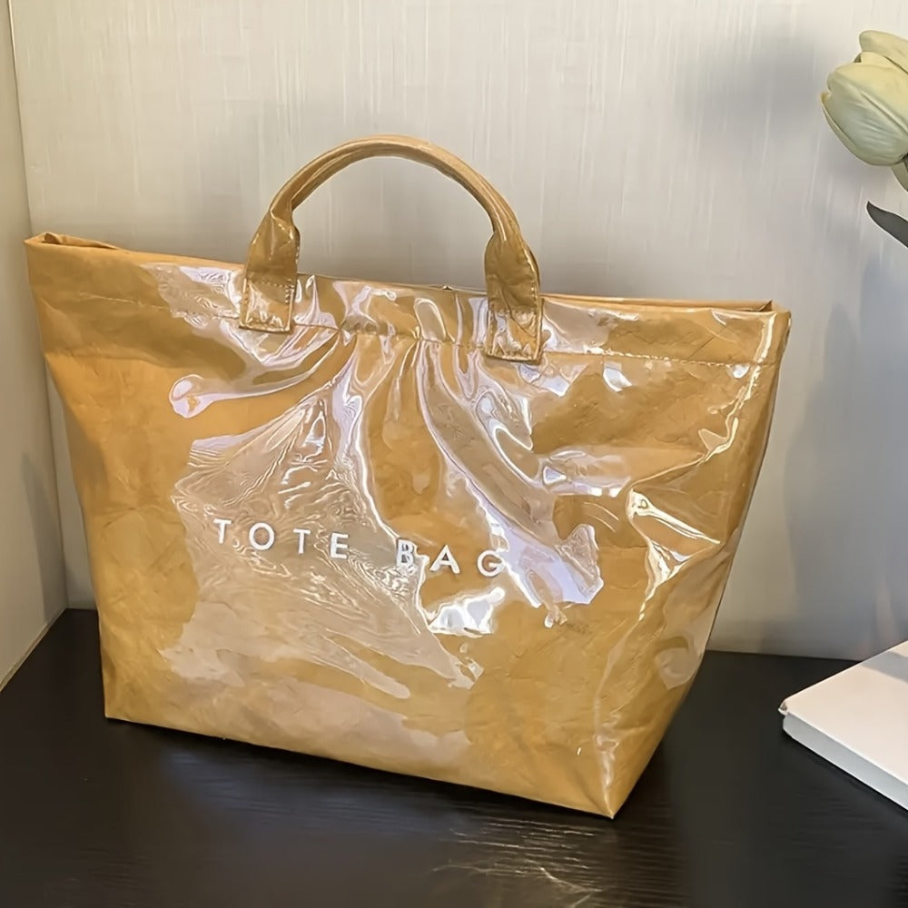 Tote Bag for Women – PVC, Large Capacity, Waterproof, for Travel & Work – detail view 26