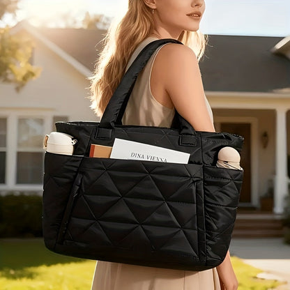 Tote Bag for Women – Quilted, Large Capacity, for Travel & Work – alternate view