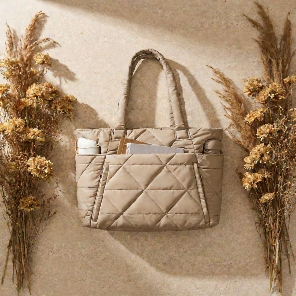 Tote Bag for Women – Quilted, Large Capacity, for Travel & Work – detail view 16