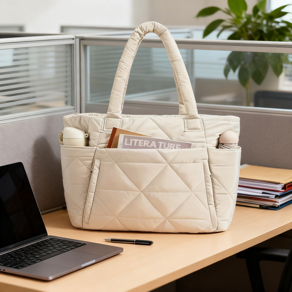 Tote Bag for Women – Quilted, Large Capacity, for Travel & Work – detail view 21