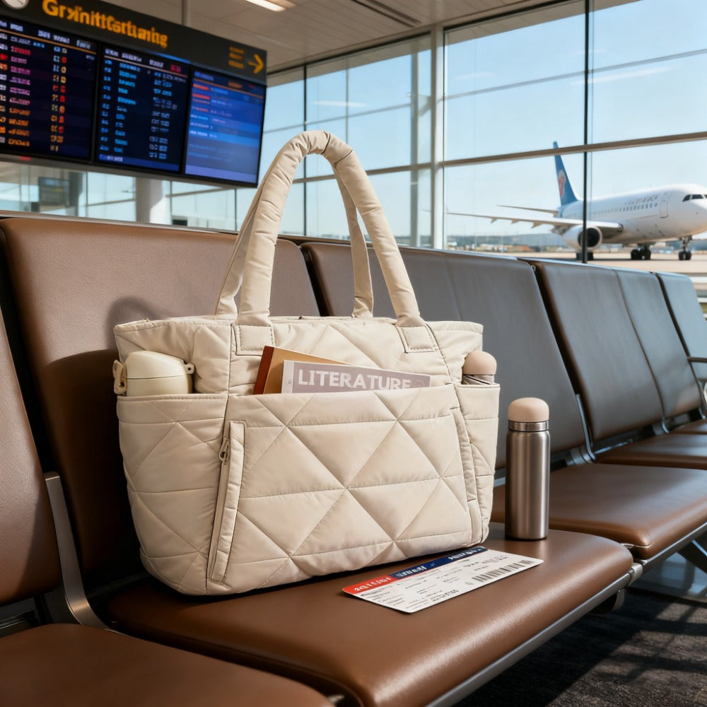 Tote Bag for Women – Quilted, Large Capacity, for Travel & Work – detail view 22