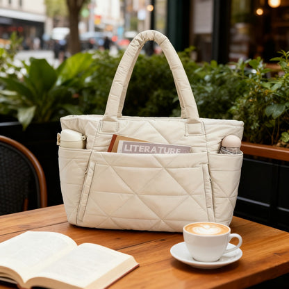Tote Bag for Women – Quilted, Large Capacity, for Travel & Work – detail view 8
