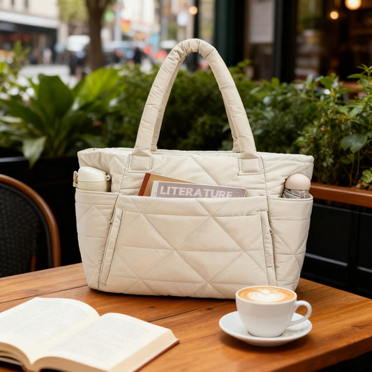 Tote Bag for Women – Quilted, Large Capacity, for Travel & Work – detail view 8