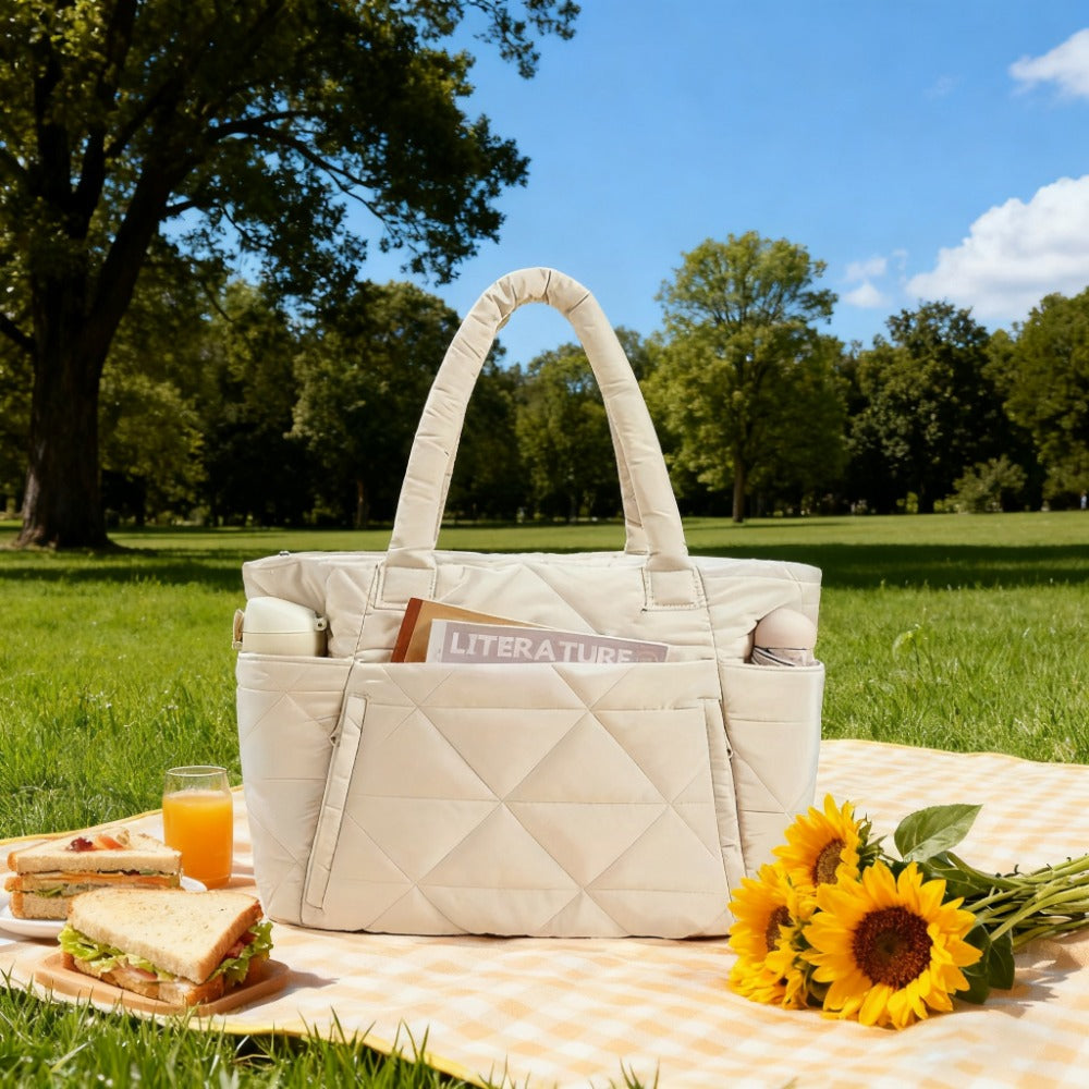 Tote Bag for Women – Quilted, Large Capacity, for Travel & Work – detail view 27
