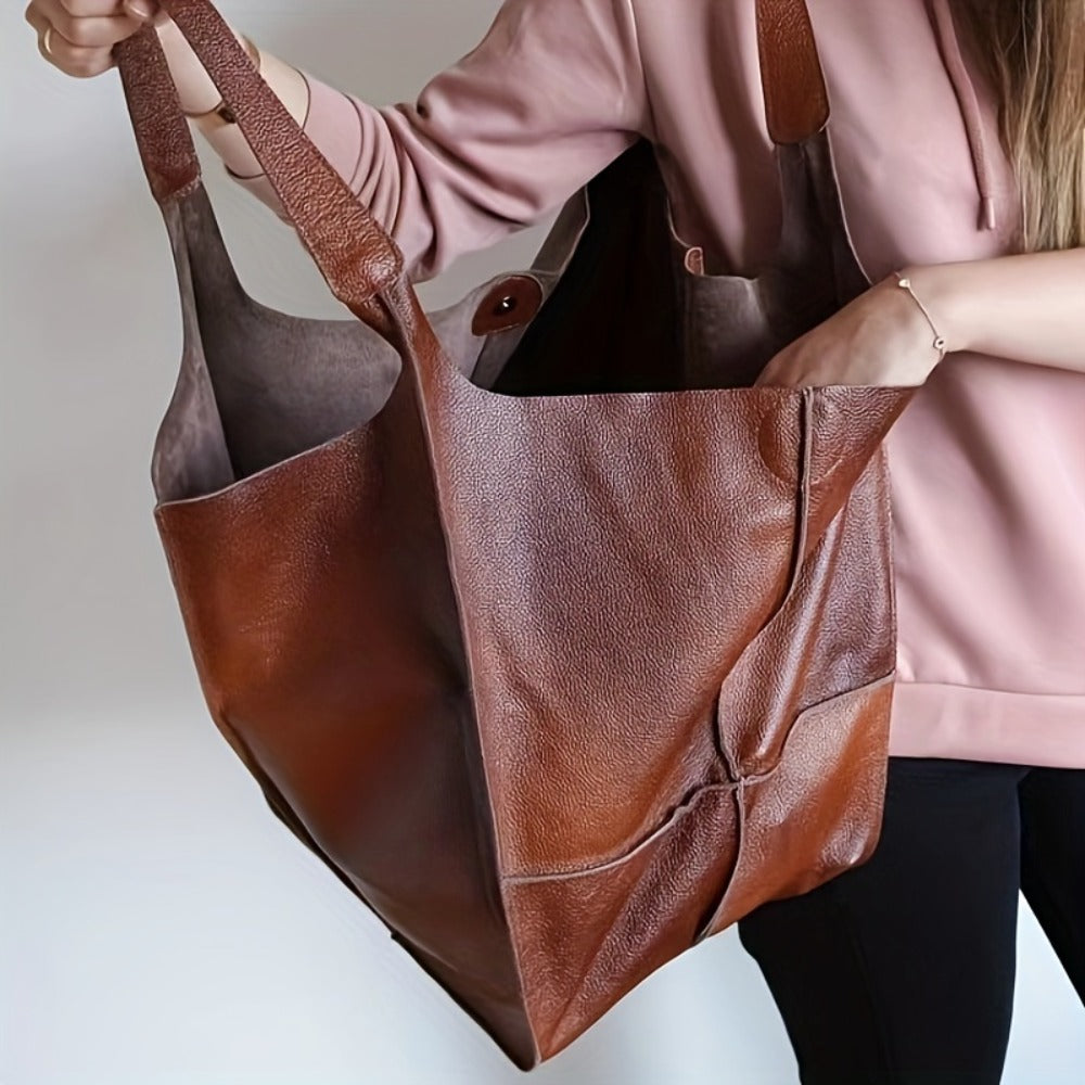 Tote Bag for Women – Retro Kiss Lock Spacious Soft – detail view 9