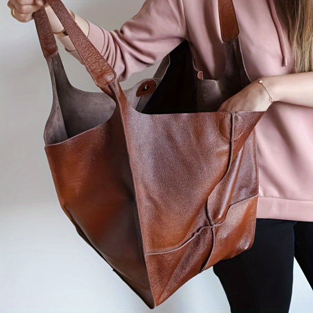 Tote Bag for Women – Retro Kiss Lock Spacious Soft – detail view 12