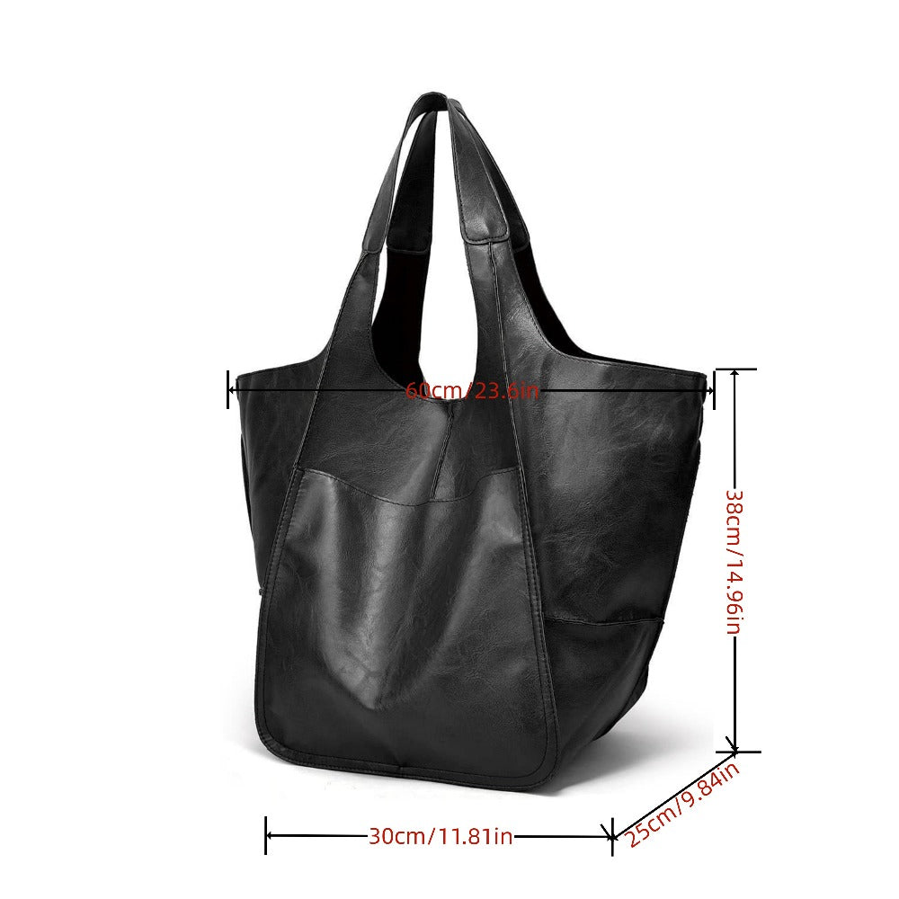 Tote Bag for Women – Retro Kiss Lock Spacious Soft – detail view 3