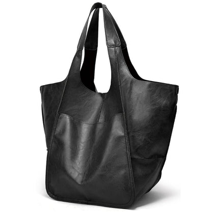 Tote Bag for Women – Retro Kiss Lock Spacious Soft – front view