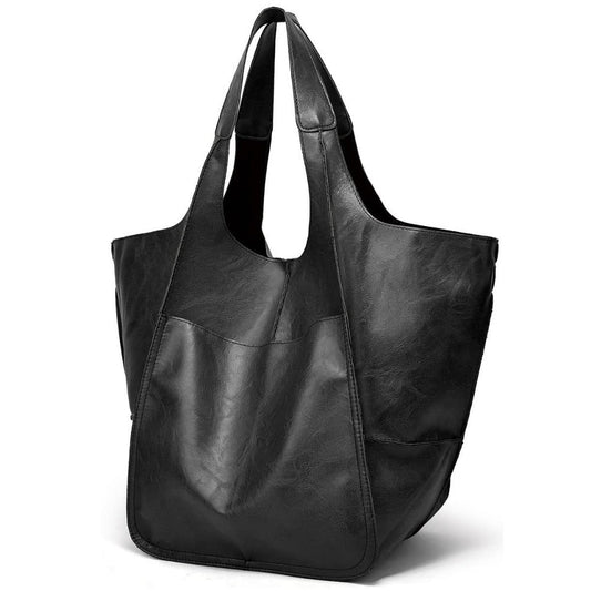 Tote Bag for Women – Retro Kiss Lock Spacious Soft – front view