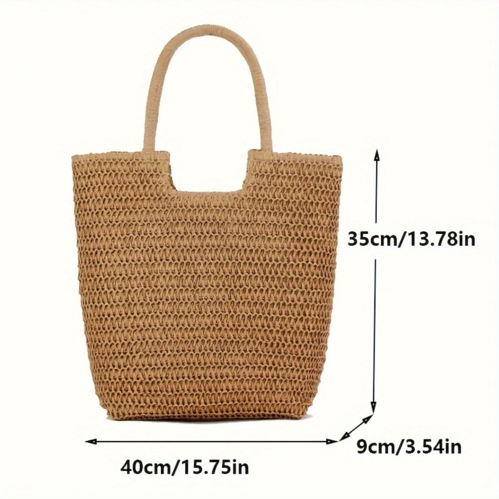 Tote Bag for Women – Straw, Large Capacity – detail view 3