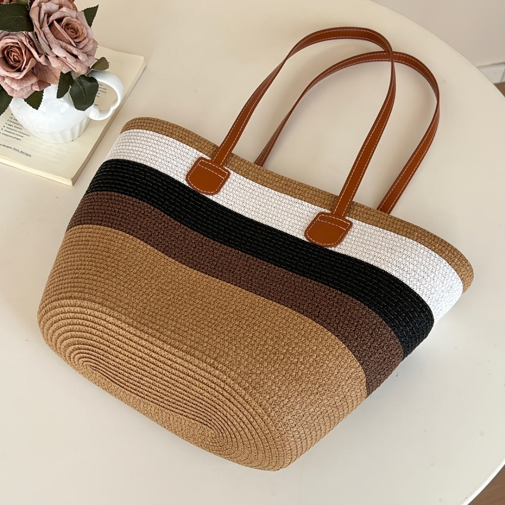 Tote Bag for Women – 6 Colors, Straw, Large Capacity, for Travel – detail view 19