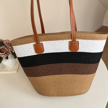 Tote Bag for Women – 6 Colors, Straw, Large Capacity, for Travel – detail view 20