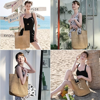 Tote Bag for Women – Straw, Large Capacity, for Travel – detail view 5