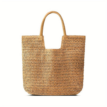 Tote Bag for Women – Straw, Large Capacity, for Travel – front view