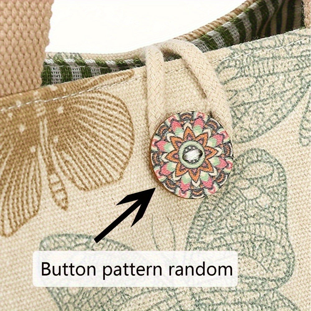 Tote Bag for Women – for Travel & Work, Butterfly Lunch Insulated Bento Aesthetic – detail view 6