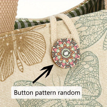 Tote Bag for Women – for Travel & Work, Butterfly Lunch Insulated Bento Aesthetic – detail view 8